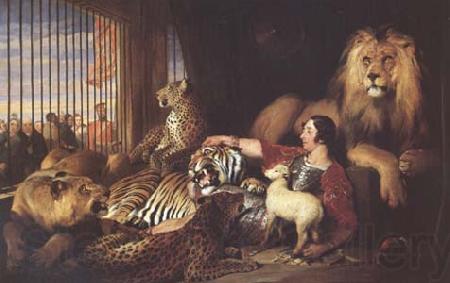 Sir Edwin Landseer Isaac Van Amburgh and his Animals (mk25) Norge oil painting art